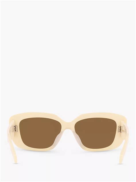 Celine CL40216U 55 Brown & Ivory Sunglasses .